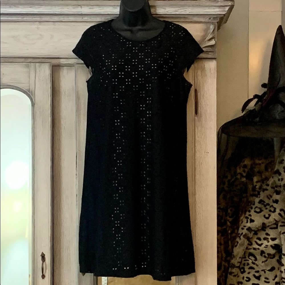 Ronni Nicole Black Eyelet Dress
